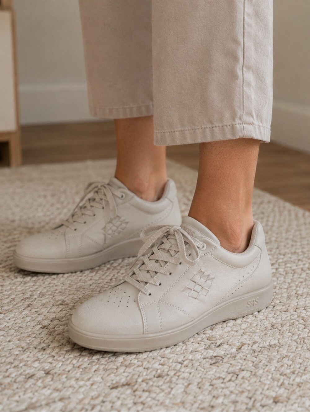 SAS Free Time Walking Shoe In Bone Color - Picture 2 of 11